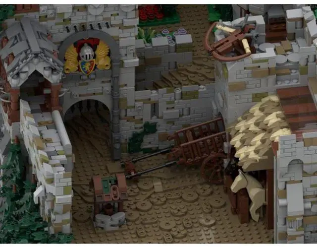 Alt view image 4 of 6 - Custom MOC-206892 Medieval Castle Building Blocks Set (21090PCS) Building Toys