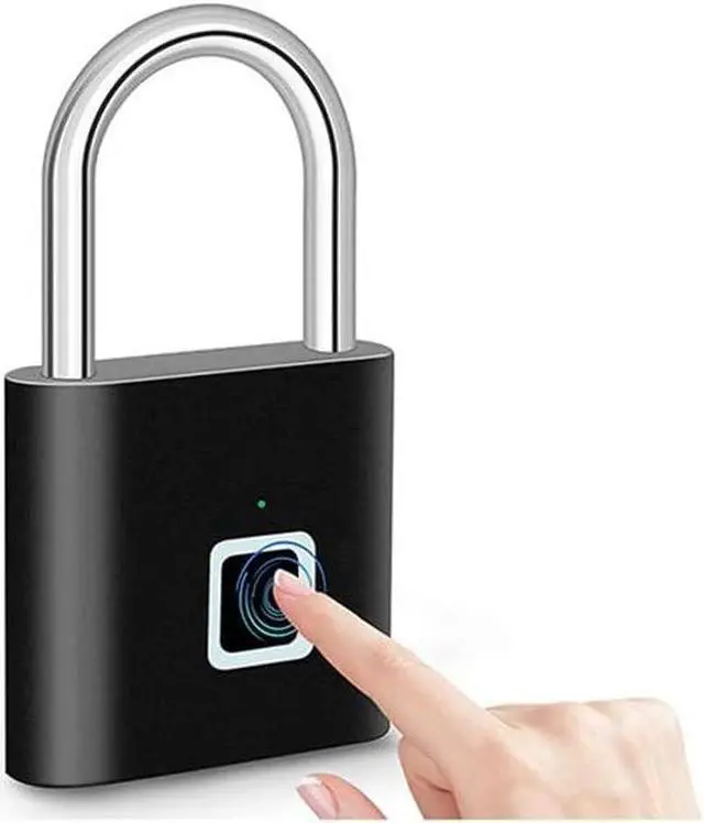 Alt view image 3 of 7 - 1pc Mini Smart Fingerprint Padlock, Waterproof Security Door Lock, Antitheft Keyless USB Rechargeable Lock For Suitcase Luggage Gift For Birthday/Easter/Boy/Girlfriends