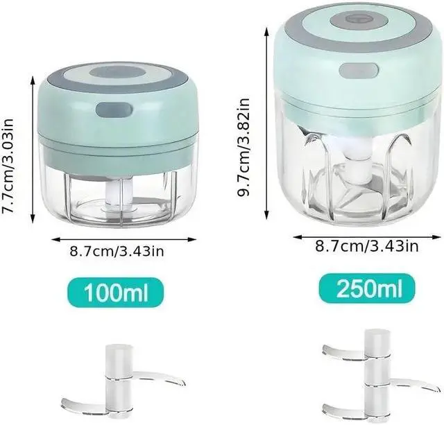 Alt view image 3 of 7 - 100/250ml Electric Mini Garlic Chopper USB Meat Grinder Garlic Masher Machine Sturdy Durable Crushed Ginger Vegetable Crusher Kitchenware