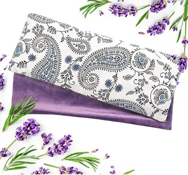 Alt view image 2 of 6 - Eye Pillow with Extra Cover Yoga Meditation Accessories Lavender Aromatherapy Weighted Eye Mask for Sleeping Yoga Meditation Self Care Unique Gifts