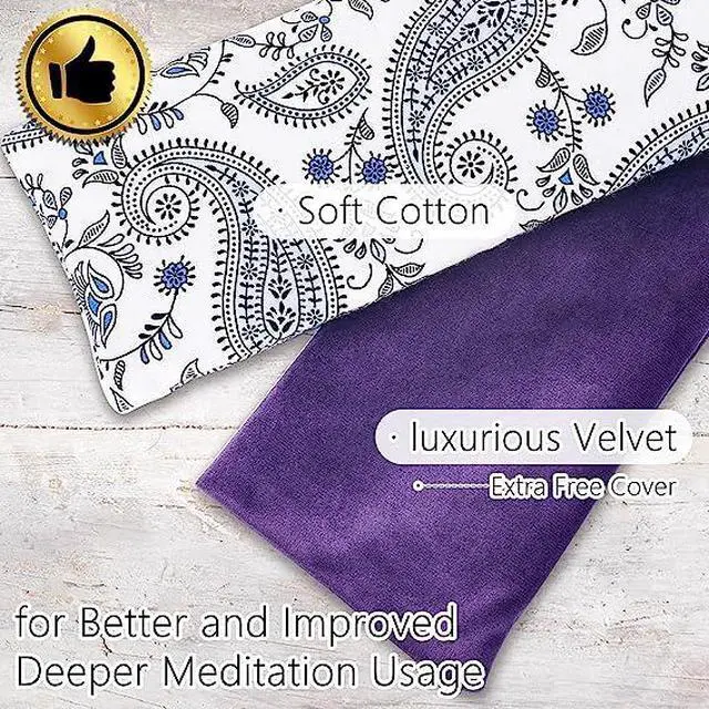 Alt view image 6 of 6 - Eye Pillow with Extra Cover Yoga Meditation Accessories Lavender Aromatherapy Weighted Eye Mask for Sleeping Yoga Meditation Self Care Unique Gifts