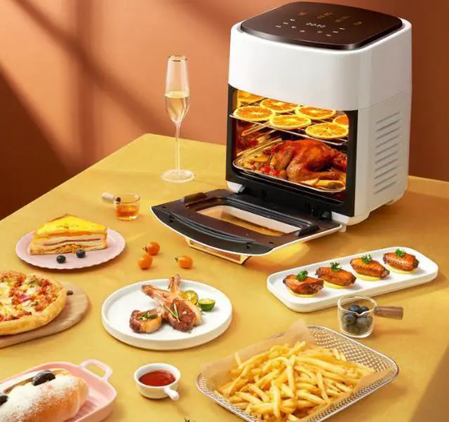 Alt view image 5 of 7 - Air fryer Smart electric fryer Electric oven 15L air fryer 10-in-1 Digital Rotisserie Dehydrator Fryers Combo with Racks, 1400W Oil-less Air Fryer Combo With 4 Accessories