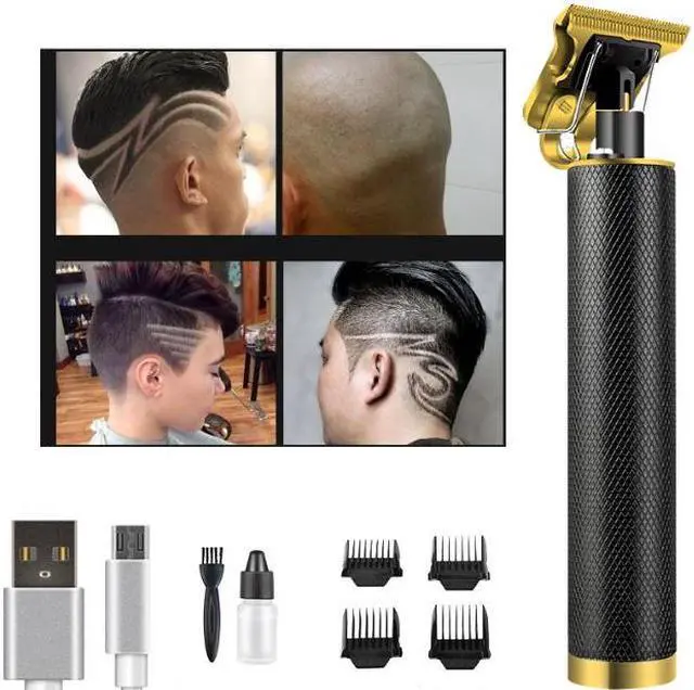 Main image of Hair Trimmer for Men, Electric Hair Clippers Cordless Beard Trimmer Shaver T Blade Hair Trimmer, Zero Gapped Hair Clippers Cutting Grooming Kit with Guide Combs Ear Spoon Tool Set