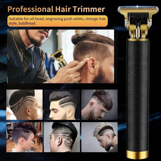 Alt view image 2 of 7 - Hair Trimmer for Men, Electric Hair Clippers Cordless Beard Trimmer Shaver T Blade Hair Trimmer, Zero Gapped Hair Clippers Cutting Grooming Kit with Guide Combs Ear Spoon Tool Set