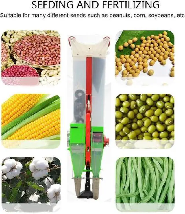 Main image of Fertilizing and seeding machine portable planter sowing corn peanut soybean vegetable hand - held planter manual adjustable seeder & fertilizer Spreader