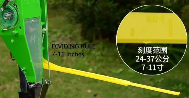 Alt view image 5 of 7 - Fertilizing and seeding machine portable planter sowing corn peanut soybean vegetable hand - held planter manual adjustable seeder & fertilizer Spreader