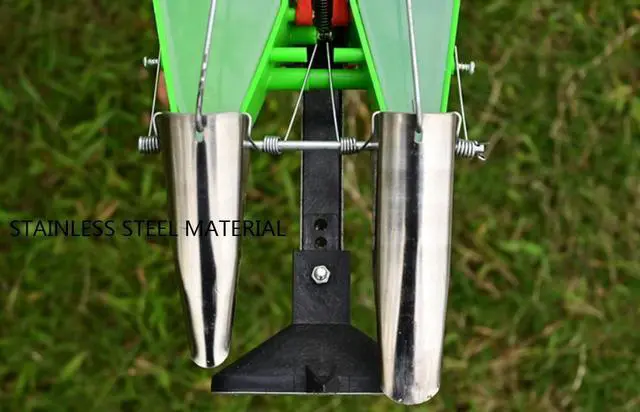 Alt view image 7 of 7 - Fertilizing and seeding machine portable planter sowing corn peanut soybean vegetable hand - held planter manual adjustable seeder & fertilizer Spreader