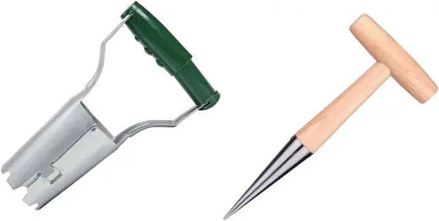 Main image of 1 set Seed Planter Tool Hand Dibber Bulb Planter Seed Dispenser for Gardening,Sowing Seeds,Transplanting Plants,Planting Bulbs,Digging Stainless Steel