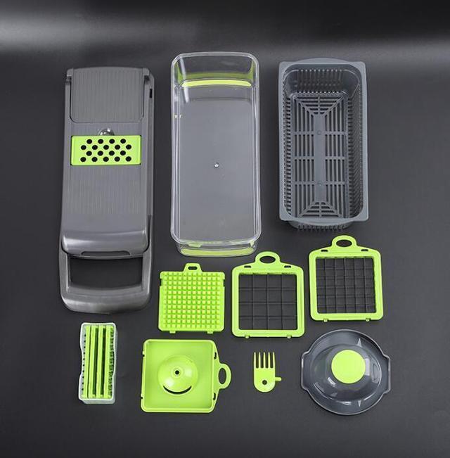 Alt view image 5 of 7 - Vegetable Chopper Multi 15-in-1 Chopper Slicer Onion Chopper Dicer Slicer Dicer Household Kitchen Manual Grater Cutter for Tomato Fruit Onion, Garlic, Carrot, Potato,Salad