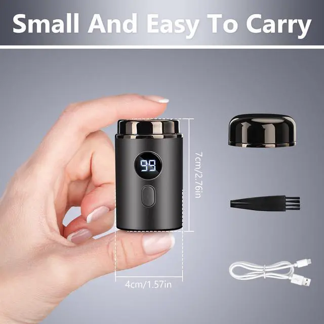 Alt view image 5 of 7 - Mini Portable Electric Shaver, 2025 Upgrade Men's Portable Mini Travel Shaver, USB Rechargeable Ipx-7 Waterproof Electric Razor for Car, Travel
