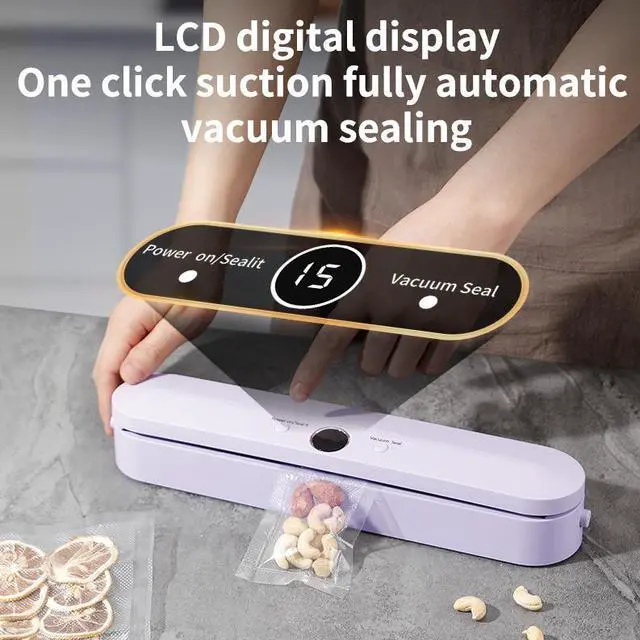 Alt view image 3 of 7 - Wireless charging vacuum sealing machine Food preservation packaging machine Vacuum sealing machine Small plastic sealing machine