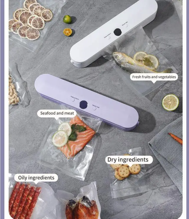 Alt view image 6 of 7 - Wireless charging vacuum sealing machine Food preservation packaging machine Vacuum sealing machine Small plastic sealing machine