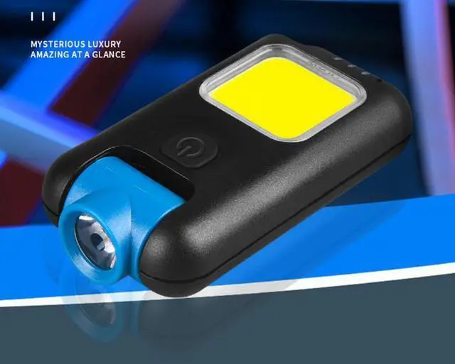 Alt view image 5 of 6 - Mini flashlight COB strong light keychain light USB charging riding night fishing hat clip light flashlight