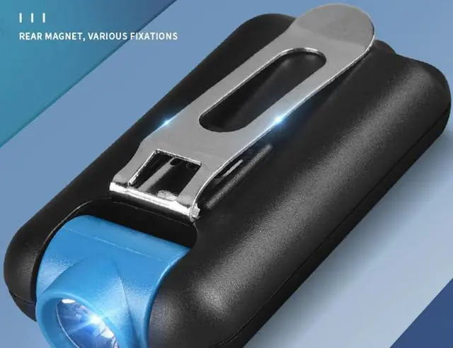 Main image of Mini flashlight COB strong light keychain light USB charging riding night fishing hat clip light flashlight