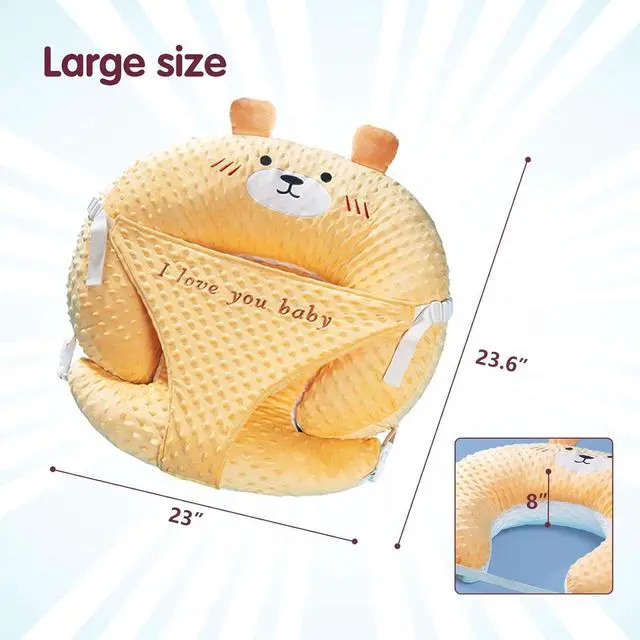 Alt view image 5 of 7 - Reflux Pillow for Baby Design Dual-use Feature, Baby Feeding Pillow, Nursing Pillows for Breastfeeding with Breathable Removable Cover