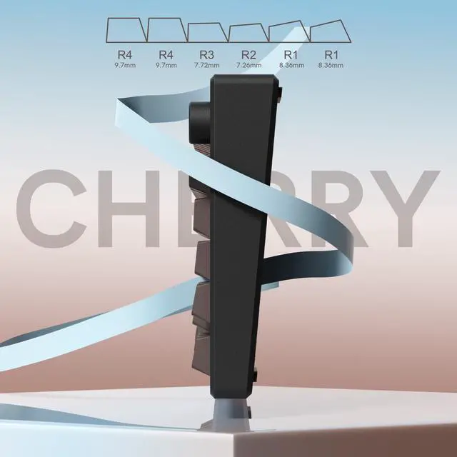 Alt view image 5 of 6 - Womier Shine Through Keycaps for Mechanical Keyboard, Retro Brown PBT Keycaps Cherry Profile Key Cap 60 65 75 100 Percent for 61/64/68/84/87/100/104/108 Retro Gaming Mechanical Keyboard