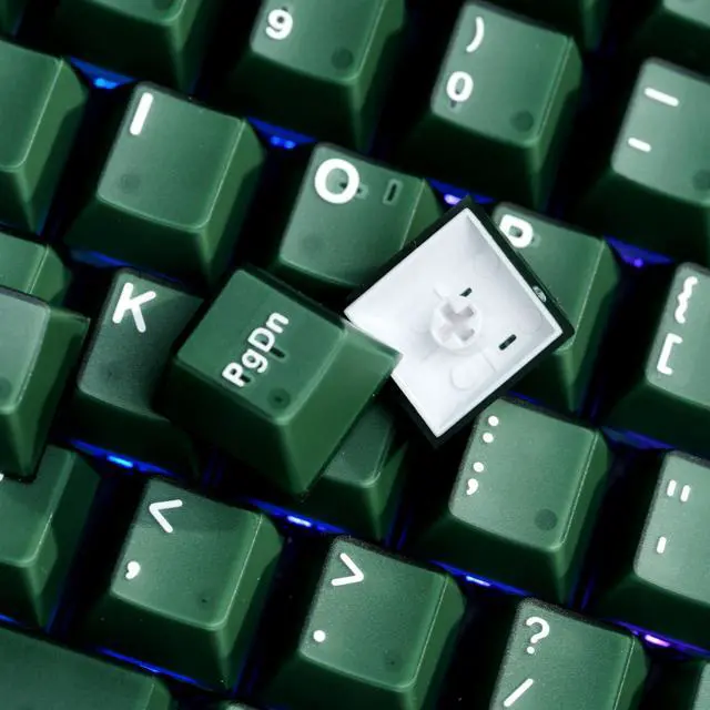 Alt view image 2 of 7 - Womier Green Jade Keyboard keycaps,Double Shot PBT keycaps Jelly Set | Matcha Custom Keyboard caps,Cherry Profile keycaps for Mechanical Keyboard 60%/65%/75%/TKL/96%/100% US Layout