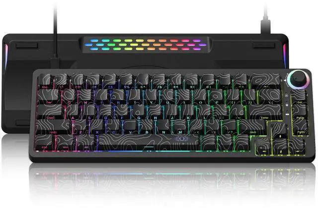 Main image of Womier M68HE PRO 60% Percent Keyboard Rapid Trigger Gaming Keyboard RGB | Hall Effect Topographic Keyboard,Wired Custom 8000 Hz Mechanical Keyboard with Magnetic Switch,PBT Keycap for Mac/Win,Black