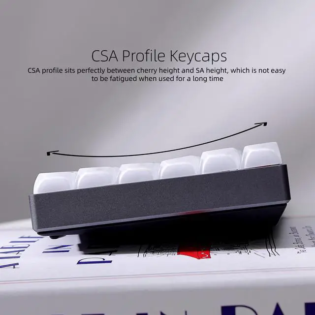 Alt view image 5 of 6 - Womier Thick Jelly Keycaps Frosted, White Custom Shine Through Keycaps | Keycaps for Mechanical Keyboard Caps, CSA Profile 132-Keycap Set with US/UK Layout for 60%/65%/75%/Full Keybord(Only Keycaps)