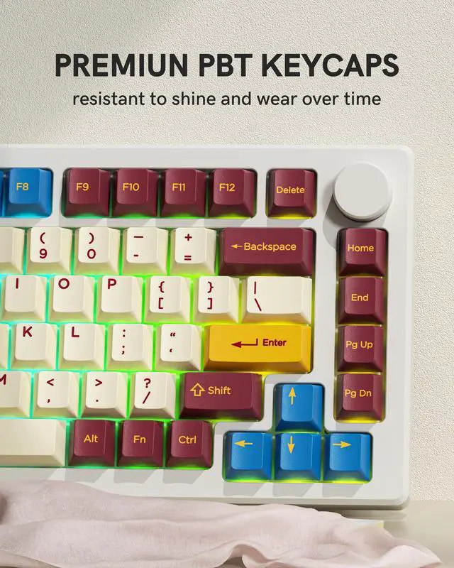 Alt view image 5 of 7 - Womier Cherry Profile PBT Keycaps 135 Keys Japanese Koi Shrine Theme, Dye-Sublimation Keycap Set for MX Switch Mechanical Keyboard, Fits 60% 65% 75% 80% 100% US Layout