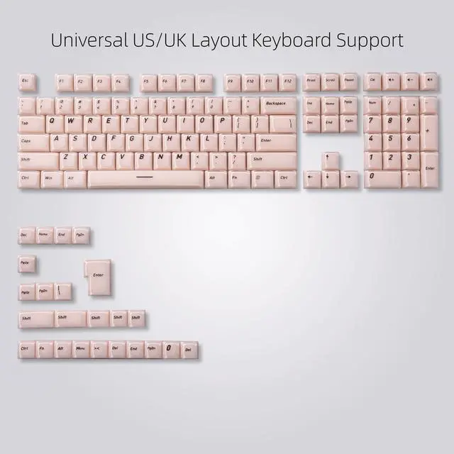 Alt view image 6 of 6 - Womier Thick Jelly Keycaps Frosted, Pink Foundation Shine Through Keycaps | Keycaps for Mechanical Keyboard Caps, CSA Profile 132-Keycap Set with US/UK Layout for 60%/65%/75%/Full Keybord(Only Keycaps