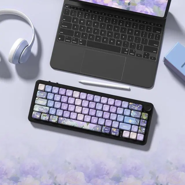 Alt view image 5 of 6 - Womier PBT Keyboard keycaps Set, Purple moa keycaps, Violet Theme