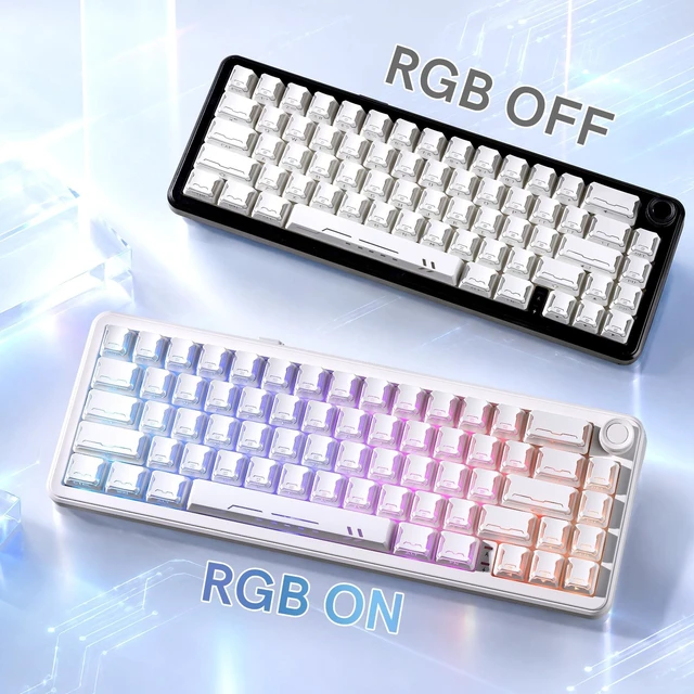 Alt view image 4 of 7 - dagaladoo Shine Through keycaps Set,Double Shot PBT keycaps Mecha Armor
