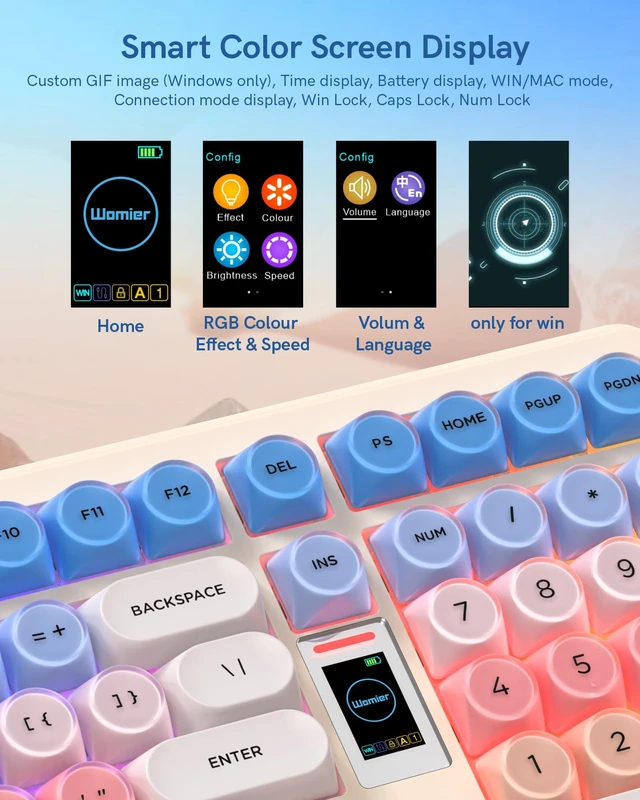 Alt view image 2 of 7 - Keymatic WK98 Foundation Mechanical Keyboard, Pink Creamy Gaming Keyboard