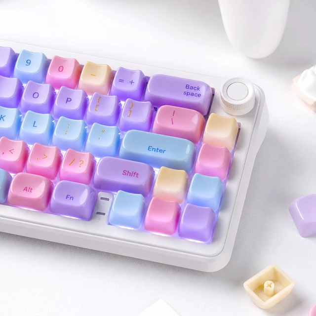 Alt view image 7 of 7 - dagaladoo Keyboard keycaps,Colorful Mao keycaps,Meow Pudding