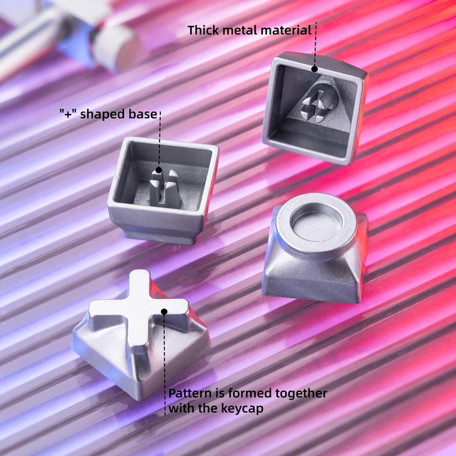 Alt view image 2 of 7 - Womier Real Metal Custom Keycaps,WASD Keycaps for Mechanical Keyboard