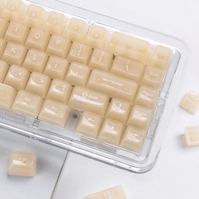Alt view image 3 of 7 - Womier Shine Through Keycaps, Jelly Ceramic Style Keycaps