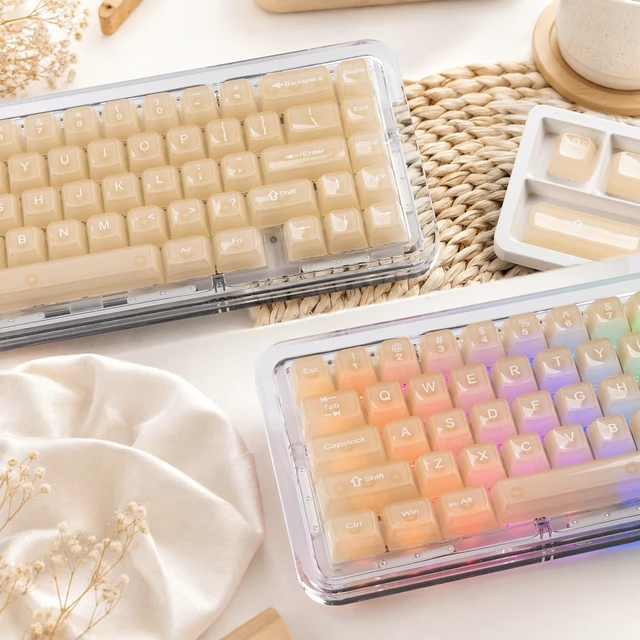 Alt view image 6 of 7 - Womier Shine Through Keycaps, Jelly Ceramic Style Keycaps