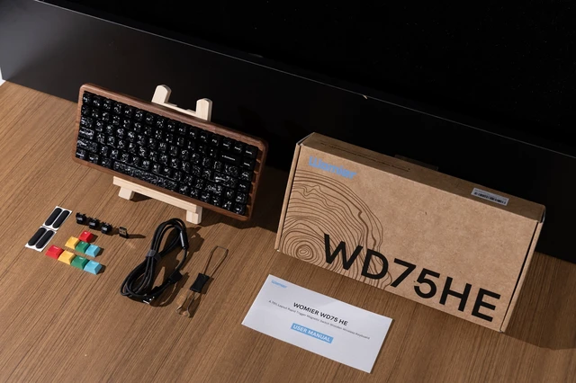 Alt view image 7 of 7 - Womier WD75 HE 75% Hall Effec Keyboard Wood, Mechanical Keyboard Wireless