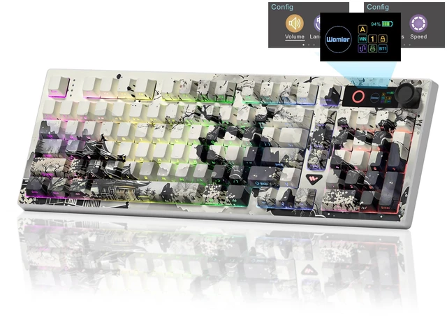 Main image of Womier Wireless Mechanical Keyboard with Number Pad, Thocky Keyboard-L98