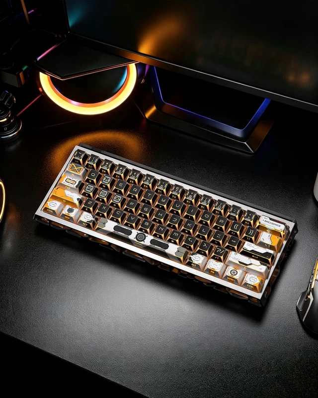 Alt view image 6 of 7 - Womier Double Shot PBT Keycaps, Dye Sub Shine Through Spaceship Key caps