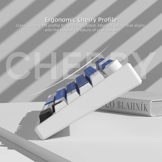 Alt view image 6 of 6 - Womier PBT Keycaps, Custom Blue Keycaps Set, Keyboard Caps