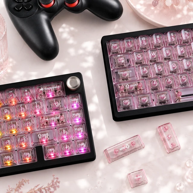 Alt view image 4 of 6 - Womier Clear keycaps Set,Translucent Keyboard keycaps,Jelly Key caps