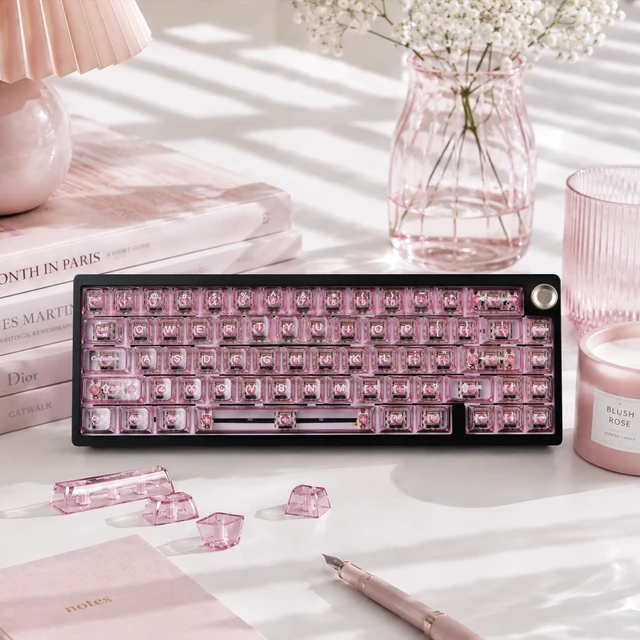 Alt view image 5 of 6 - Womier Clear keycaps Set,Translucent Keyboard keycaps,Jelly Key caps