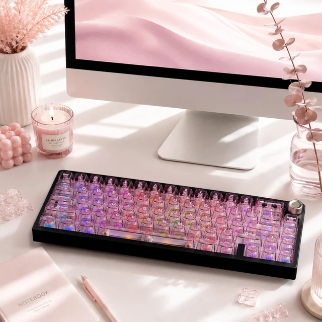 Alt view image 6 of 6 - Womier Clear keycaps Set,Translucent Keyboard keycaps,Jelly Key caps