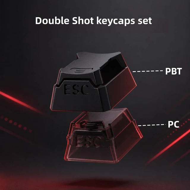 Alt view image 4 of 7 - Womier Shine Through keycaps Set,Double Shot PBT keycaps Mecha Armor