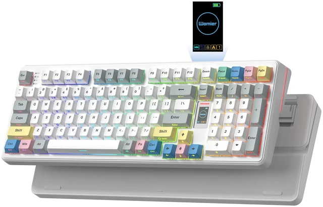 Main image of Womier Mechanical Keyboard,98% Creamy Keyboard Gaming Keyboard,White
