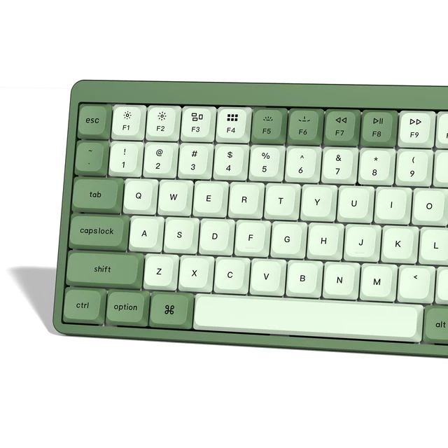 Alt view image 7 of 7 - Womier Low Profile keycaps Set,Double Shot PBT Key caps,Matcha Green