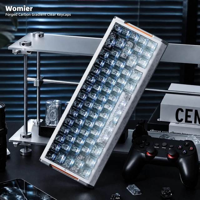 Alt view image 3 of 7 - Womier Gradient Clear Keycaps, Jelly Keycaps Set, Shine through Keycaps