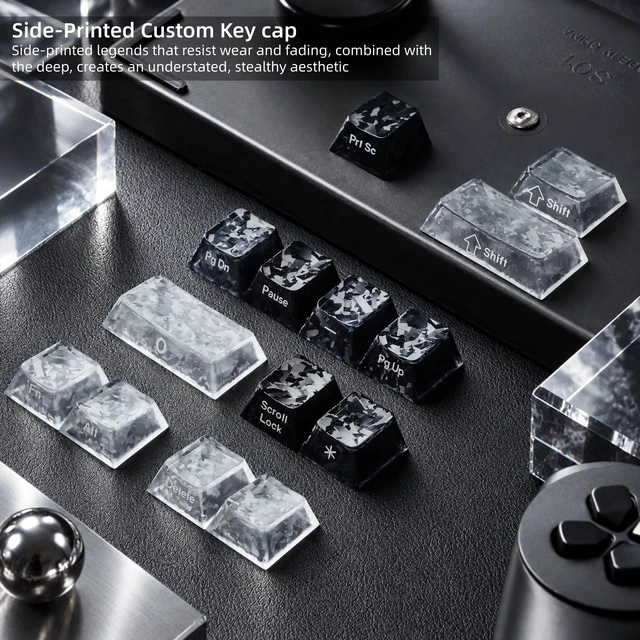 Alt view image 4 of 7 - Womier Gradient Clear Keycaps, Jelly Keycaps Set, Shine through Keycaps