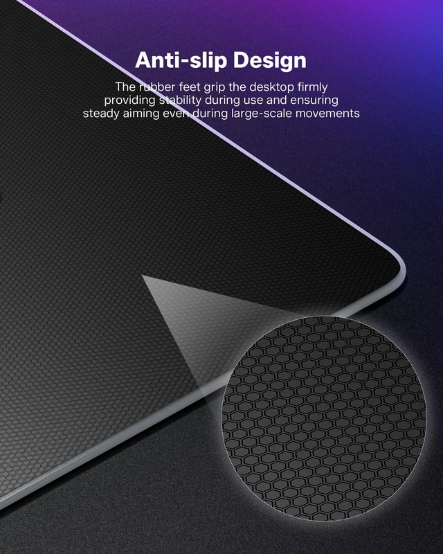 Alt view image 6 of 7 - Womier Glass Mousepad for Gaming, Tempered Glass Mouse Pad, 14.2" x 11.8", Sakura