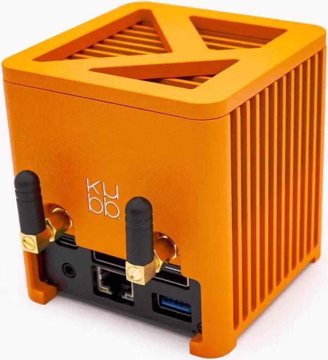 Alt view image 5 of 7 - Fanless Mini Computer (3.15 inch), Intel® N150, 16GB LPDDR5, SSD M.2 256GB, Intel® UHD Graphics 4K, WiFi 6, BT 5.2, Build in France, Win11P, Aluminum, Orange