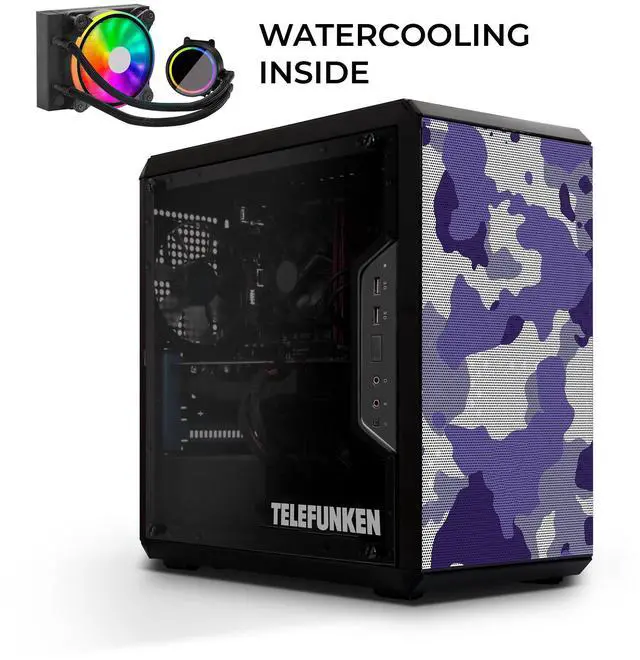 Main image of Telefunken Gaming Desktop PC - Intel i5-14400F 4.70 GHz, RTX 4060 Ti 8GB, 16GB DDR5 5600MHz,1TB SSD Gen4+ 1TB SSD SATA, RGB Cooling, 500 Watts 80 plus, Win11P
