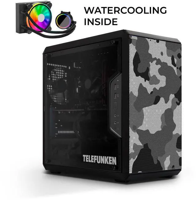 Alt view image 2 of 7 - Telefunken Gaming Desktop PC - Intel i5-14400F 4.70 GHz, RTX 4060 Ti 8GB, 16GB DDR5 5600MHz,1TB SSD Gen4+ 1TB SSD SATA, RGB Cooling, 500 Watts 80 plus, Win11P