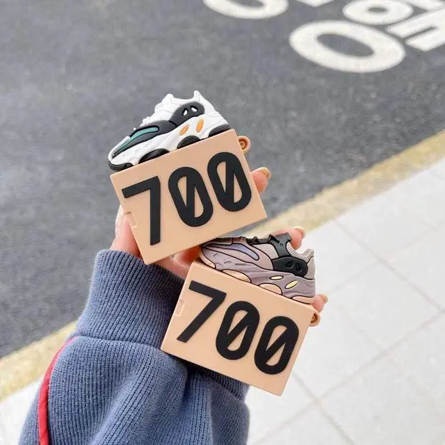 Alt view image 3 of 6 - Shoe Box Case Cover fit for Airpods 3 3rd Generation 2021 (700 Brown), 3D Creative Sports Shoes Cute Cartoon Funny Fun, Soft Silicone Skin Keychain Ring, for Girls Boys Teens Men