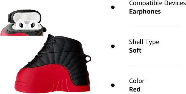 Alt view image 3 of 5 - Shoe Box Case Cover fit for Airpods 3 3rd Generation 2021 (Red), 3D Creative Sports Shoes Cute Cartoon Funny Fun, Soft Silicone Skin Keychain Ring, for Girls Boys Teens Men
